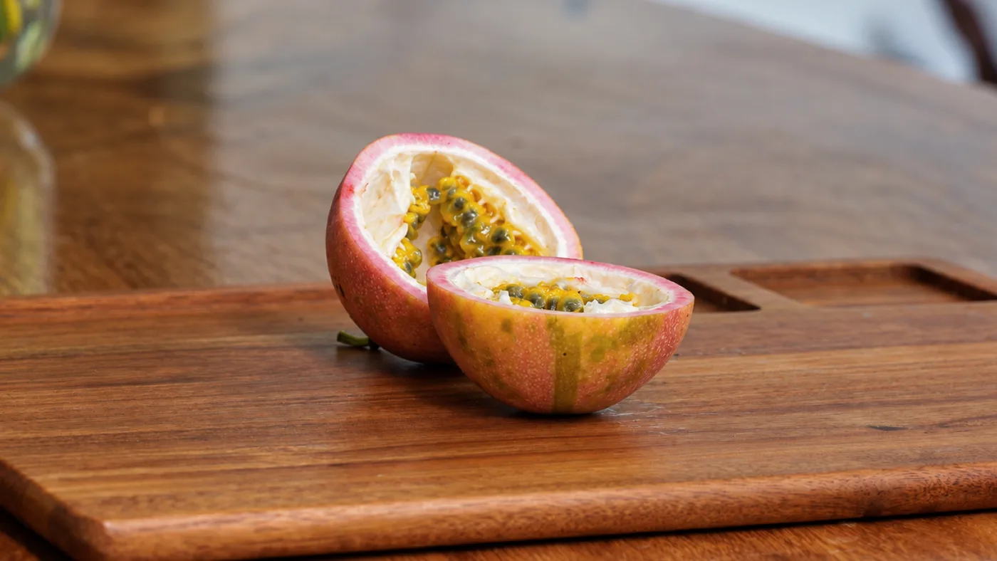 Passion fruit tropical fruit in Puerto Viejo, Costa Rica