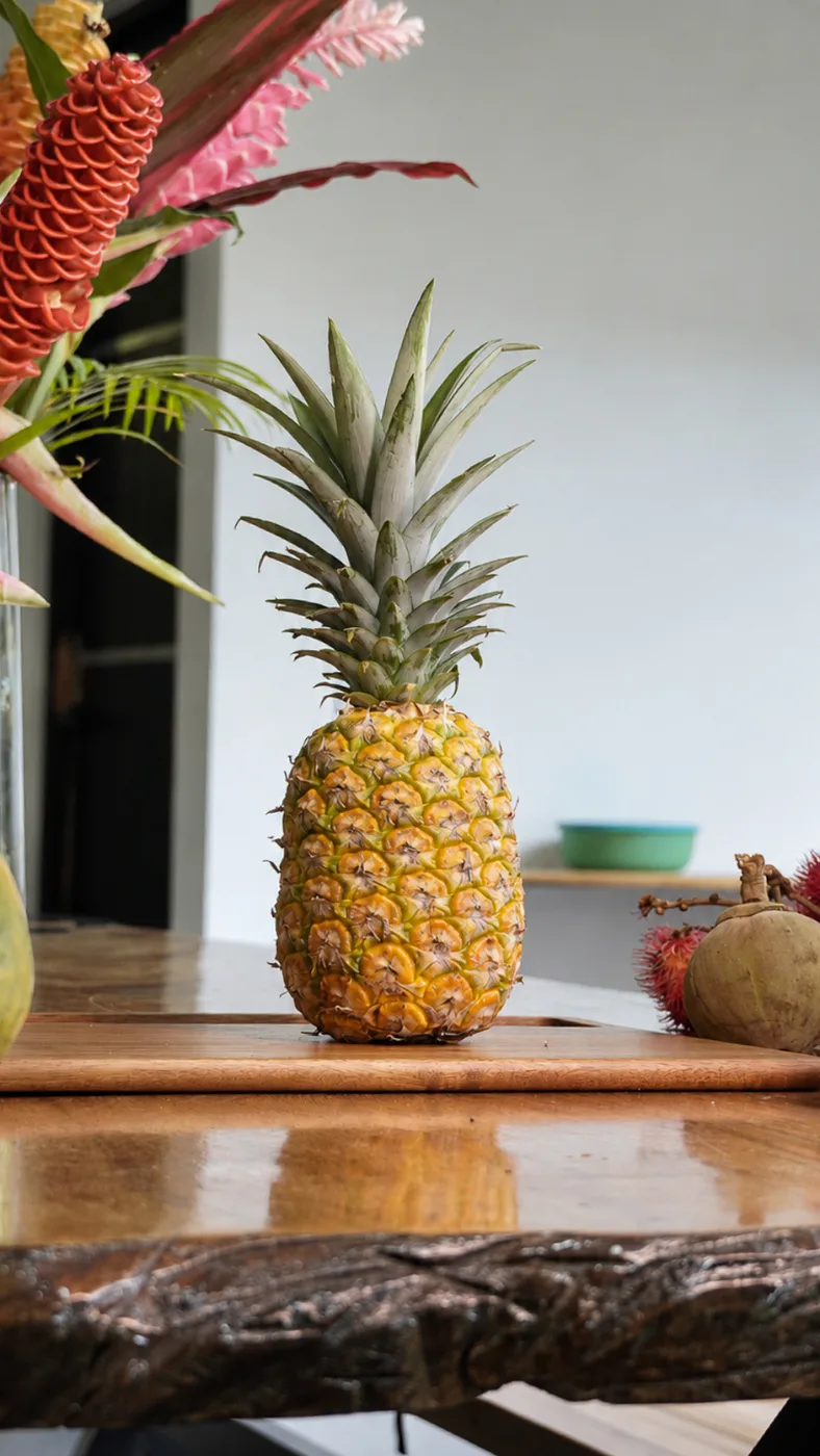 Pineapple tropical fruit in Puerto Viejo, Costa Rica